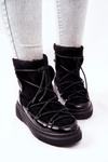 Insulated Suede Snow Boots Black Clarem 