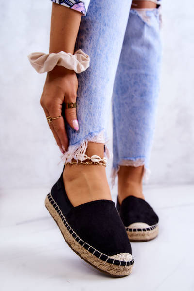 Espadryle Damskie Klasyczne Czarne Big Star JJ274952