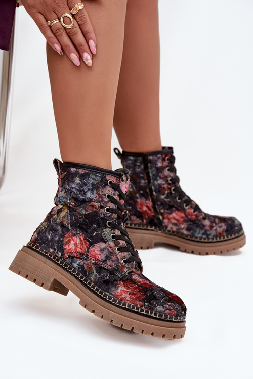 Patterned Women's Insulated Boots Artiker 57C1054 Black
