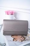 Women's Evening Handbag Silver Grey Clutch Bag