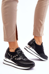 Black Adley Studded Trainers
