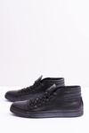 Men's Leather Tennis Shoes Black Torres