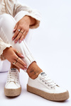 Fashionable Braided Sneakers Lee Cooper LCW-23-31-1796L White