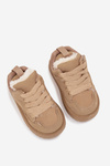 Sneakersy Dziecięce Ocieplane Futerkiem Beżowe Mireen