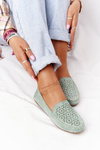 Women's Suede Loafers Green Molly
