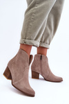 Suede Cowboy Boots Lewski EV28 Beige