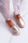Espadryle Damskie Tenisówki Złote Moriente