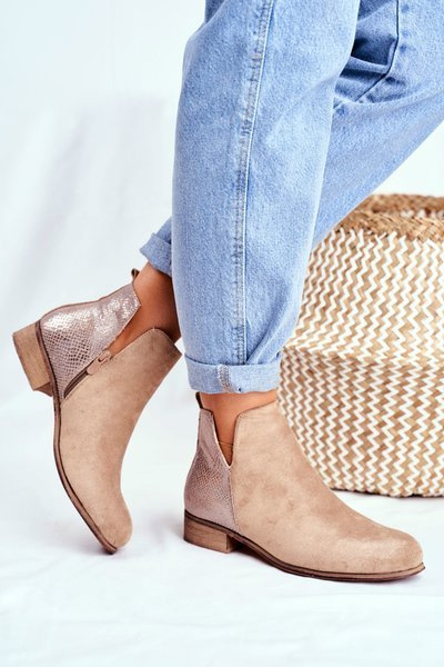 Women’s Boots Flat Heels Spring Khaki Viva