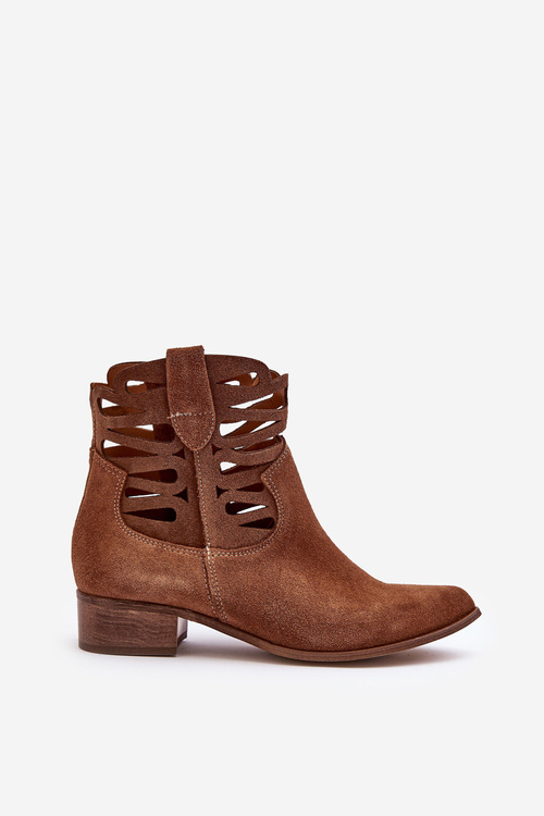 Women's Leather Lace-up Boots Brown Lewski 3329