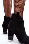 Leather Cowboy Boots On A Heel Black Tanner