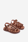 Girls' Children's Sandals Made Of Eco Leather Leopard Mariana