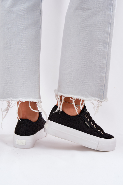 Ladies Sneakers With Lace Lee Cooper LCW-25-31-3439L Black