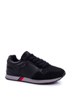 Men's Sport Shoes Suede Leather Black Fonsi