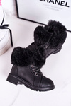Children's Insulated Boots With Fur Black Nella