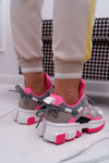 Sportowe Damskie Buty Kolorowe Wstawki Fuksja Colored