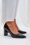 Lacquered Heels On A Block Heel Black Kilanne