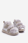 Leather Children's Insulated Snow Boots Silver Leela