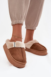 Women's slippers with fur Brown Parisse