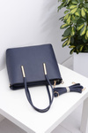 Women's Large Navy Blue Classic Handbag