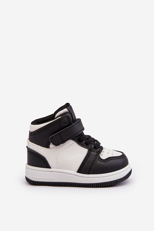 High Children's Sports Shoes White and Black Teredite
