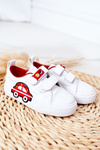 Children's Sneakers With Velcro White-Red Taxi