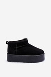 Suede Snow Boots On Platform Black Corcoran