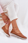 Leather Ballet Flats Smooth Maciejka T1930-29 Brown