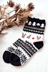 Socks Christmas pattern Black and White