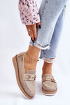 Women's Loafers On The Platform Beige Danny