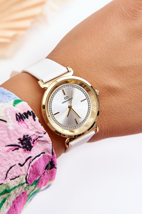 Giorgio&Dario Classic Women's Leather Watch White