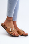 Women's Cork Platform Sandals with Buckle Brown Moaxi
