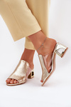 Women's Heeled Sandals Gold Tessira