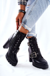 Boots Black With Buckle Flaris