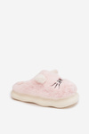 Furry Ladies Slippers Smile Pink Lexira