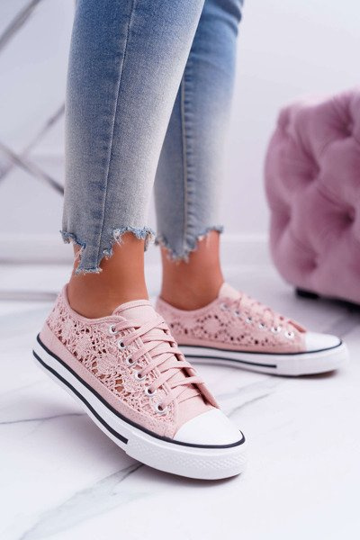 Sneakers Women's Low Lace-up Pink Veroli