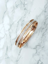 Women's Steel Bracelet With Zircons Rose Gold Verne