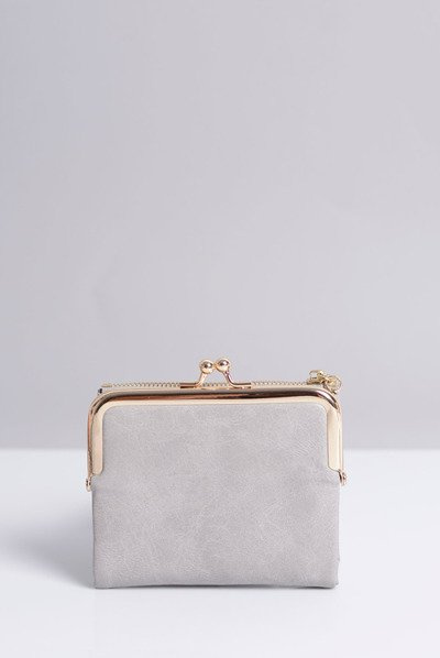 Mała Damska Szara Portmonetka