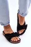 Women's Black Wendy Cork Sole Flip Flops