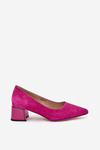 Suede Smooth Court Shoes With Pointed Toes Vinceza 66736 Fuchsia