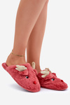 Christmas Slippers With Reindeer Motif Coral Asielle
