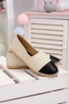 Beige Women's Espadrilles Black Nose Monii