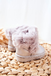 Children's Snow Boots Insulated With Fur Silver Bonni