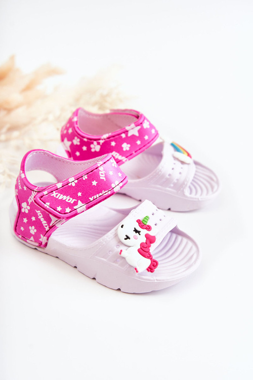 Light Foam Children's Sandals With Velcro White Asti
