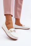 Women's Classic Eco Leather Moccasins White Demese