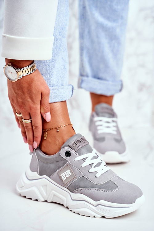 Buty Sportowe Sneakersy Big Star Szare GG274211