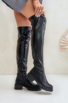 Knee High Boots With Flat Heel Made Of Eco Leather Mesiga