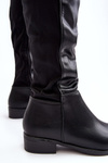 Women's Leather Knee-High Boots SBarski HY27098A Black