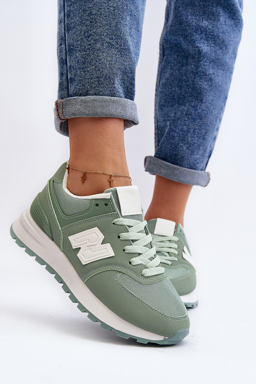 Sneakersy Buty Sportowe Damskie Zielone Lifari LY085