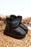 Children's insulated snow boots with fur lining black Benigna