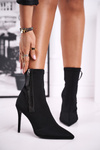 Women's Boots On Heel Lycra Black Release Me
